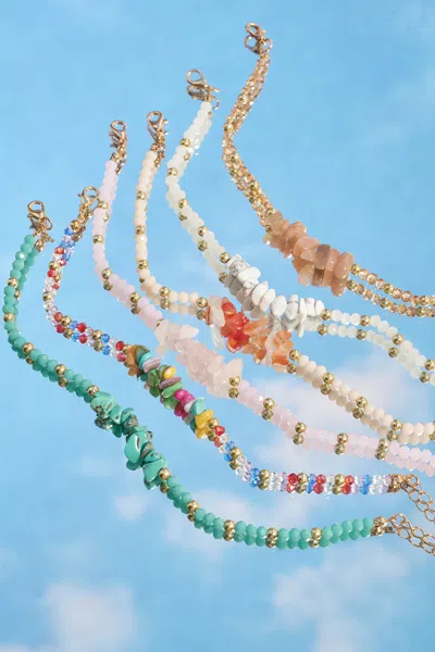Cupshe Tidal Rush Beaded Anklet Set In Multi
