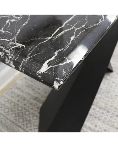 Pasargad Home Luxe Marble Console Table In Black