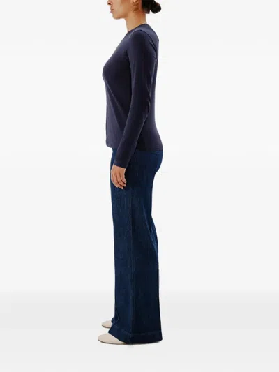 Another Tomorrow Long-sleeve T-shirt In Blue