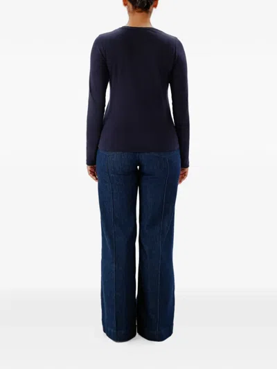 Another Tomorrow Long-sleeve T-shirt In Blue