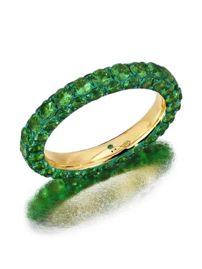 Graziela Three-sided Tsavorite Ring In Multi