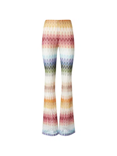Missoni Mid-rise Flared Pants In Multi