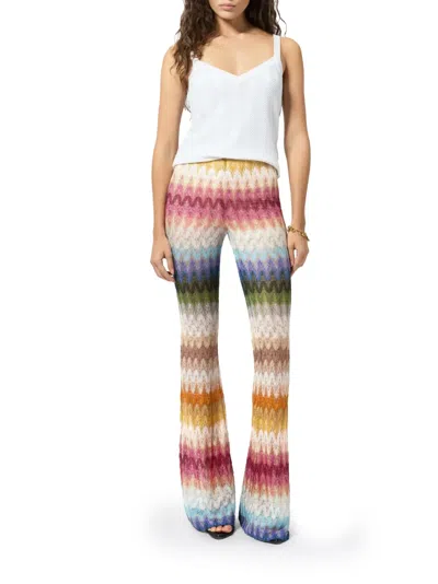 Missoni Mid-rise Flared Pants In Multi