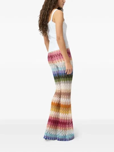 Missoni Mid-rise Flared Pants In Multi