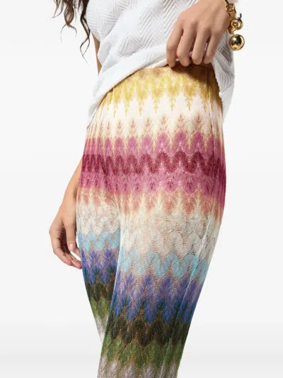 Missoni Mid-rise Flared Pants In Multi