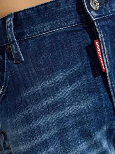 Dsquared2 Faded-effect Distressed Jeans In Blue