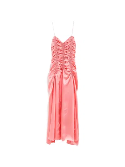 Khaite Womens Azalea Raina Ruched Silk Dress In Multi