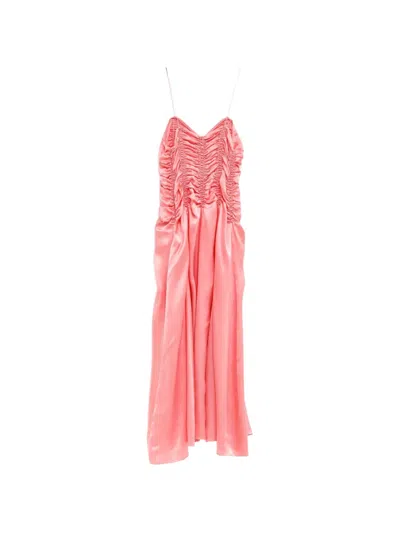 Khaite Womens Azalea Raina Ruched Silk Dress In Multi
