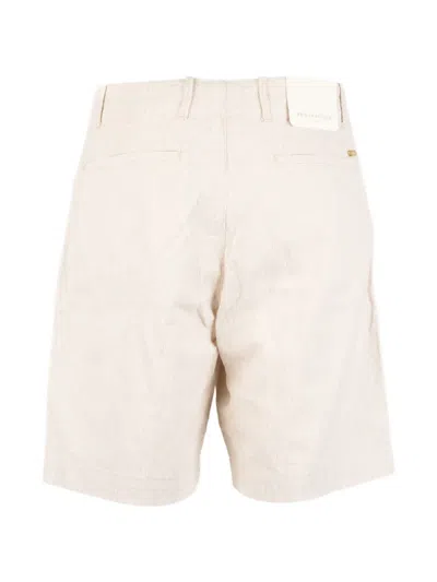 Brooksfield Striped-pattern Shorts In Neutral