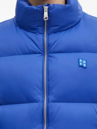 Ader Error Tag Down Jacket In Blue