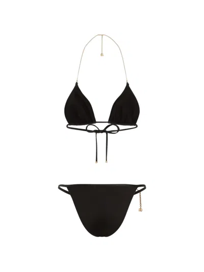 Dolce & Gabbana Triangle Bikini In Black
