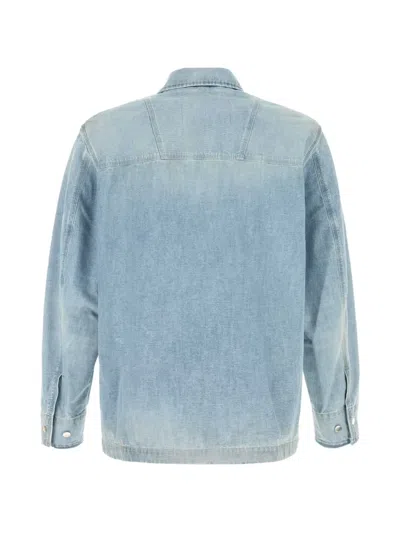 Closed Logo-patch Denim Jacket In Blue