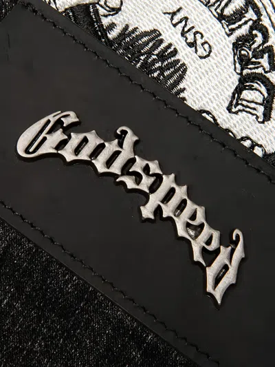 Godspeed Patchwork Denim Shorts In Black