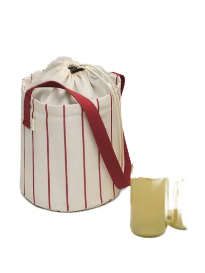 Hay Striped Drawstring Cooler Bag In Multi