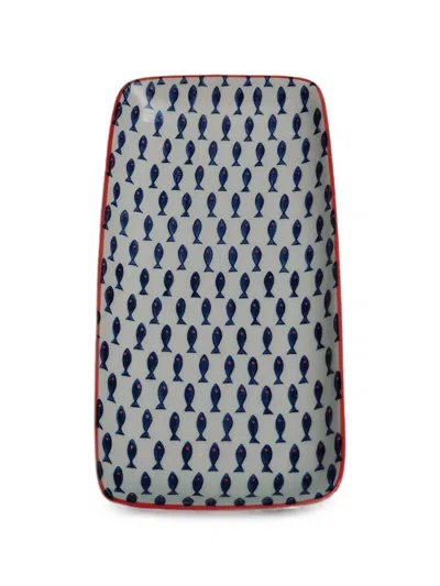 Cu I Seeyou Fish-print Rectangular Trays In Multi