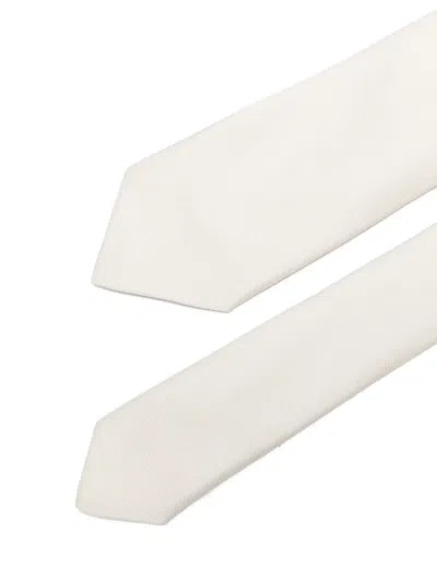 Lardini Twill Tie In White