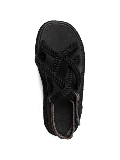 Bohonomad Rope-detail Flatform Espadrilles In Black