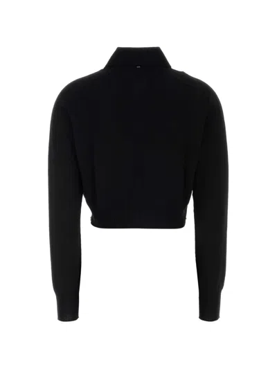 Sportmax Button-front Cropped Cardigan In Black