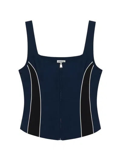 Simkhai Aya Bustier Top Midnight Multi In Blue