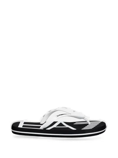Ea7 Logo-print Flip-flops In Multi