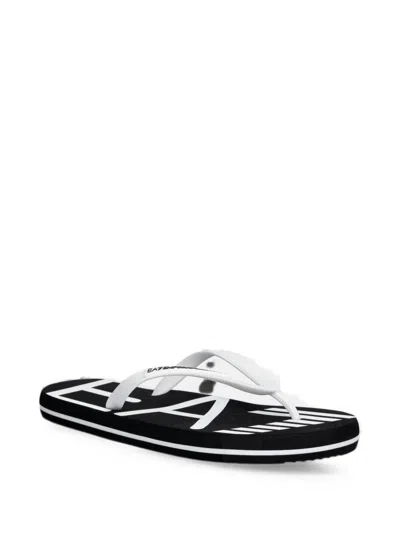 Ea7 Logo-print Flip-flops In Multi