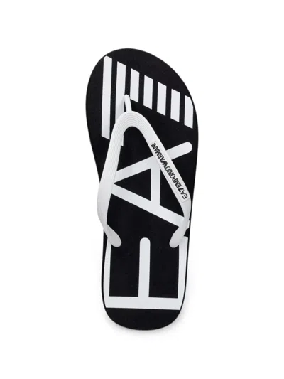 Ea7 Logo-print Flip-flops In Multi