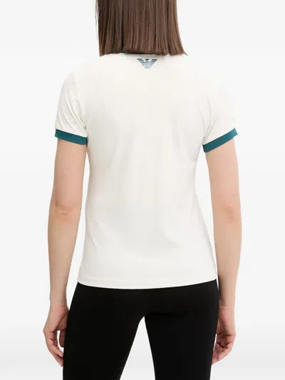 Ea7 Logo-print T-shirt In Neutral
