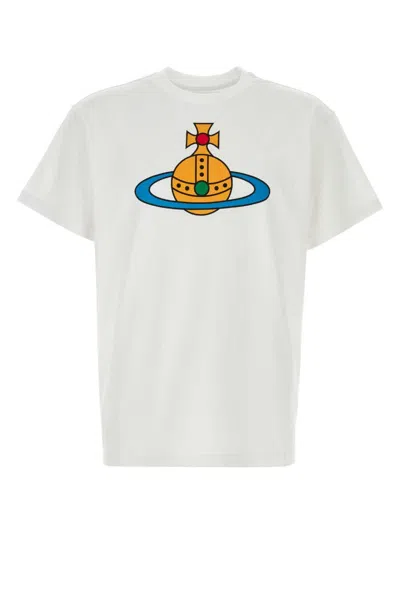 Vivienne Westwood Crew Neck Graphic Print Short Sleeve T-shirt In White