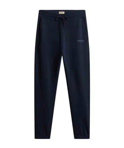 Woolrich Drawstring Logo Track Pants In Blue