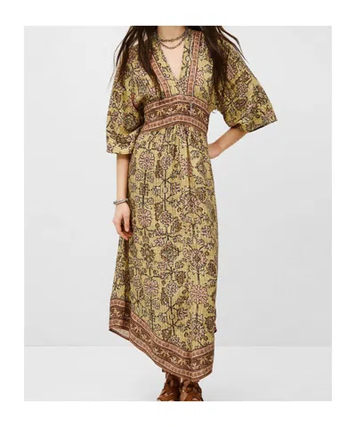 Bash V-neck Printed Dress In Multi