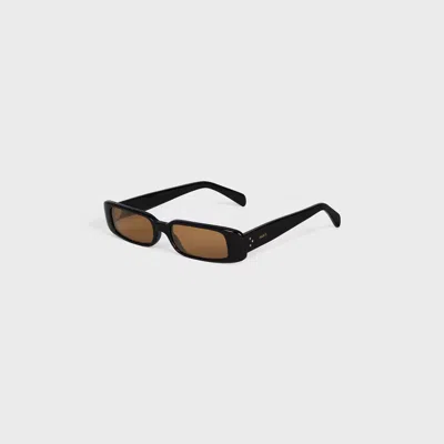 Celine Rectangular S343 Sunglasses In Acetate In Brown