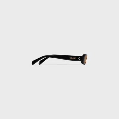 Celine Rectangular S343 Sunglasses In Acetate In Brown