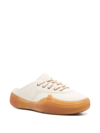 Erl Slingback Mules In White