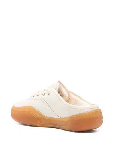 Erl Slingback Mules In White