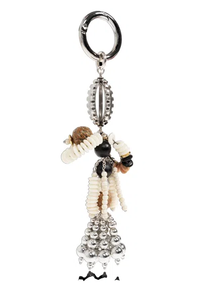 Isabel Marant Beaded Tassel Keyring In Multi
