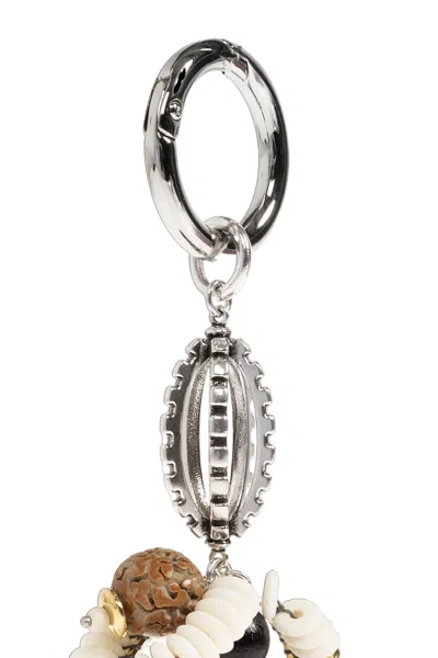 Isabel Marant Beaded Tassel Keyring In Multi