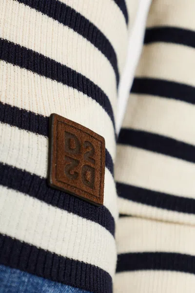 Dsquared2 Long-sleeved Sweater In White