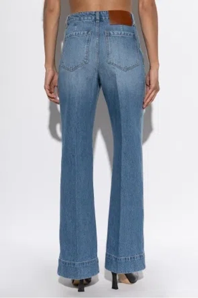 Victoria Beckham Belt Loop Jeans In Blue