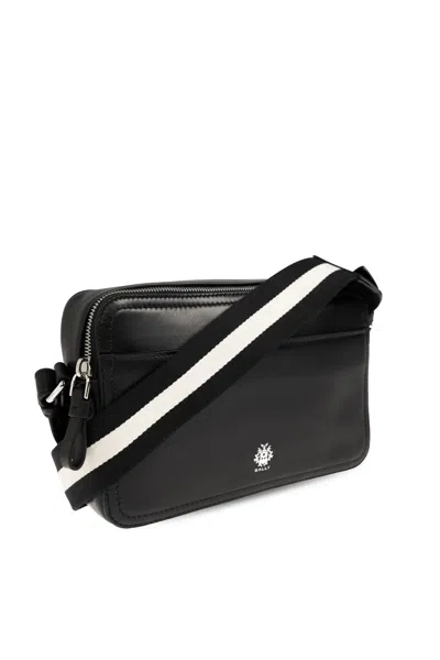Bally Ray Zip Shoulder Bag In Black