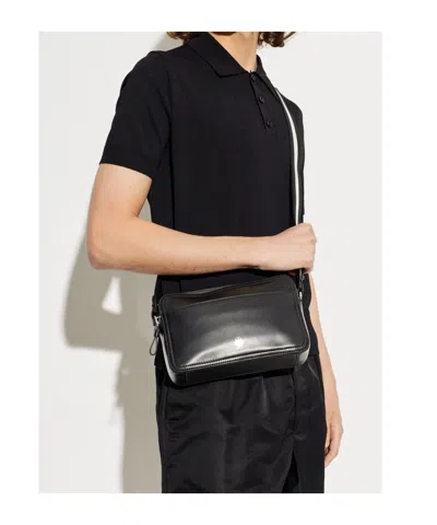 Bally Ray Zip Shoulder Bag In Black