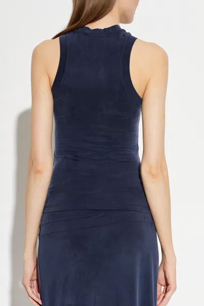 Iro Solid Color Vest In Blue