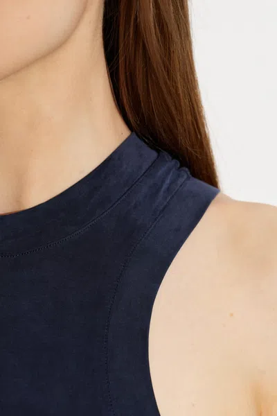 Iro Solid Color Vest In Blue