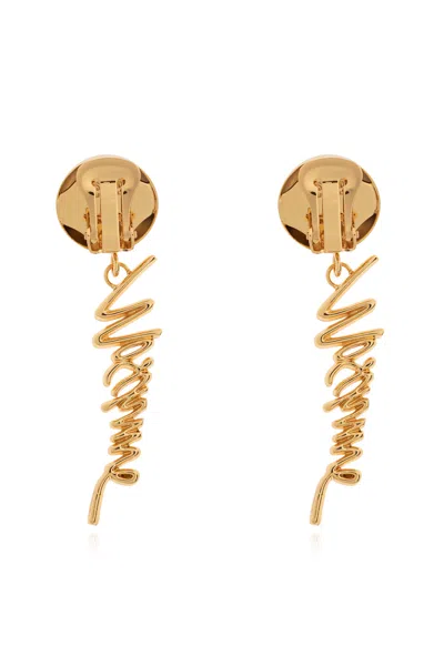 Moschino Chic Mini Statement Earrings In Gold