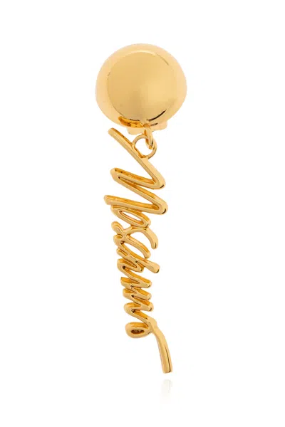 Moschino Chic Mini Statement Earrings In Gold
