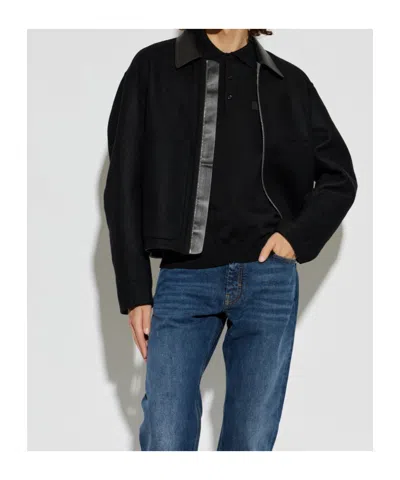 Givenchy Collared Long-sleeved Casual Jacket In Black