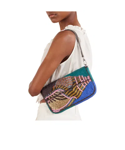 Staud Timmy Convertible Shoulder Bag Conch Shell In Blue