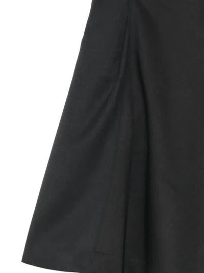 Low Classic Flared Midi Skirt In Black