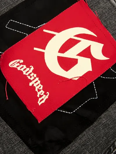 Godspeed V2 Patchwork Denim Shorts In Gray