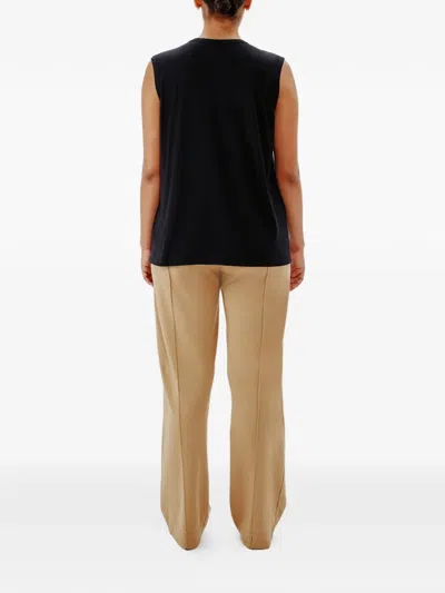 Another Tomorrow Sleeveless T-shirt In Black