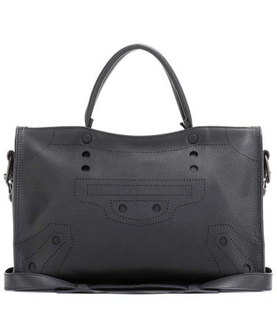 Shop Balenciaga Blackout City Small Leather Tote